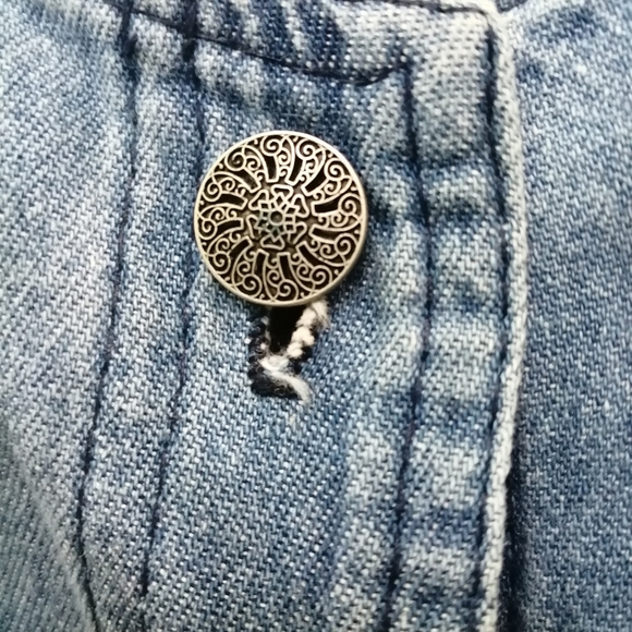 Vtg d.frank Jean Button Dress 4 Cottagecore - Picture 7 of 12